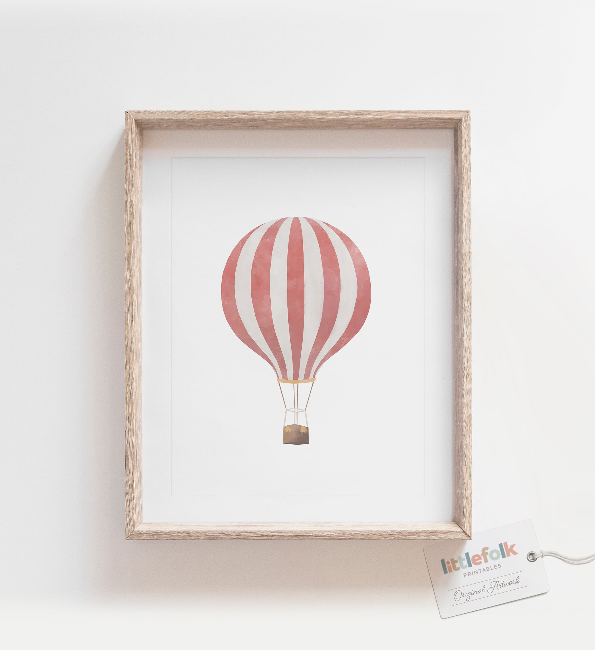 Hot Air Balloon Print - Red