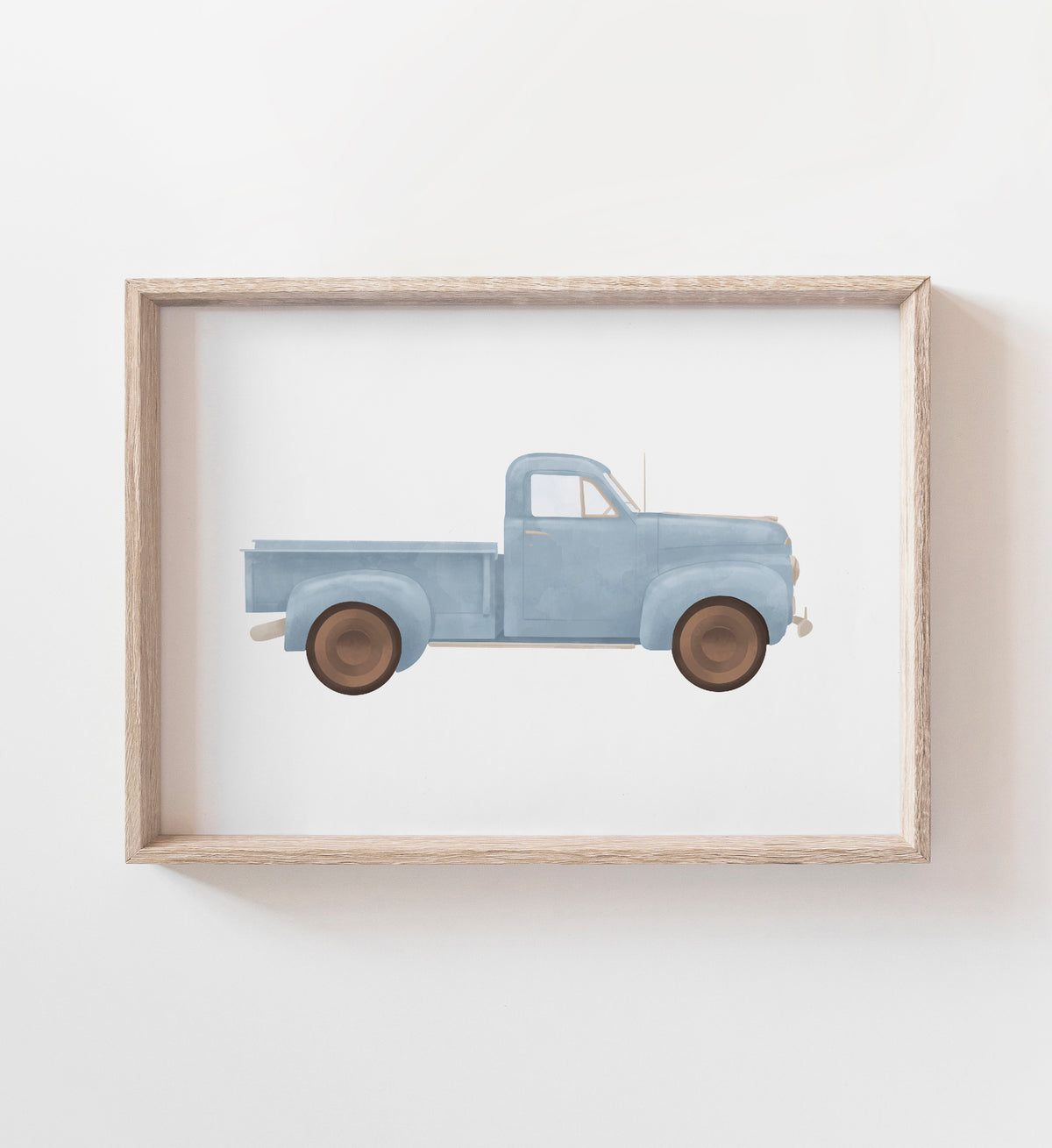 Vintage Truck Print - Blue
