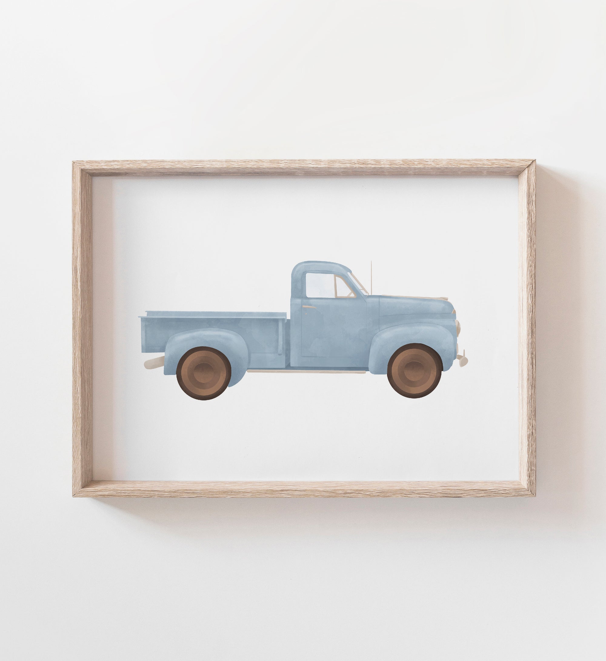 Vintage Truck Print - Blue