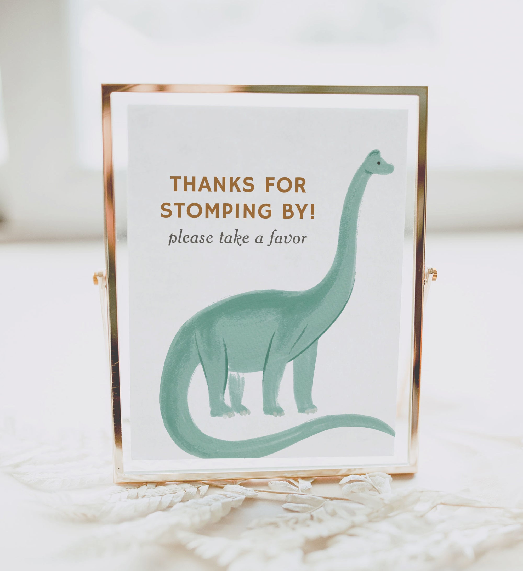 Dinosaur Birthday Party Take a Favor Sign