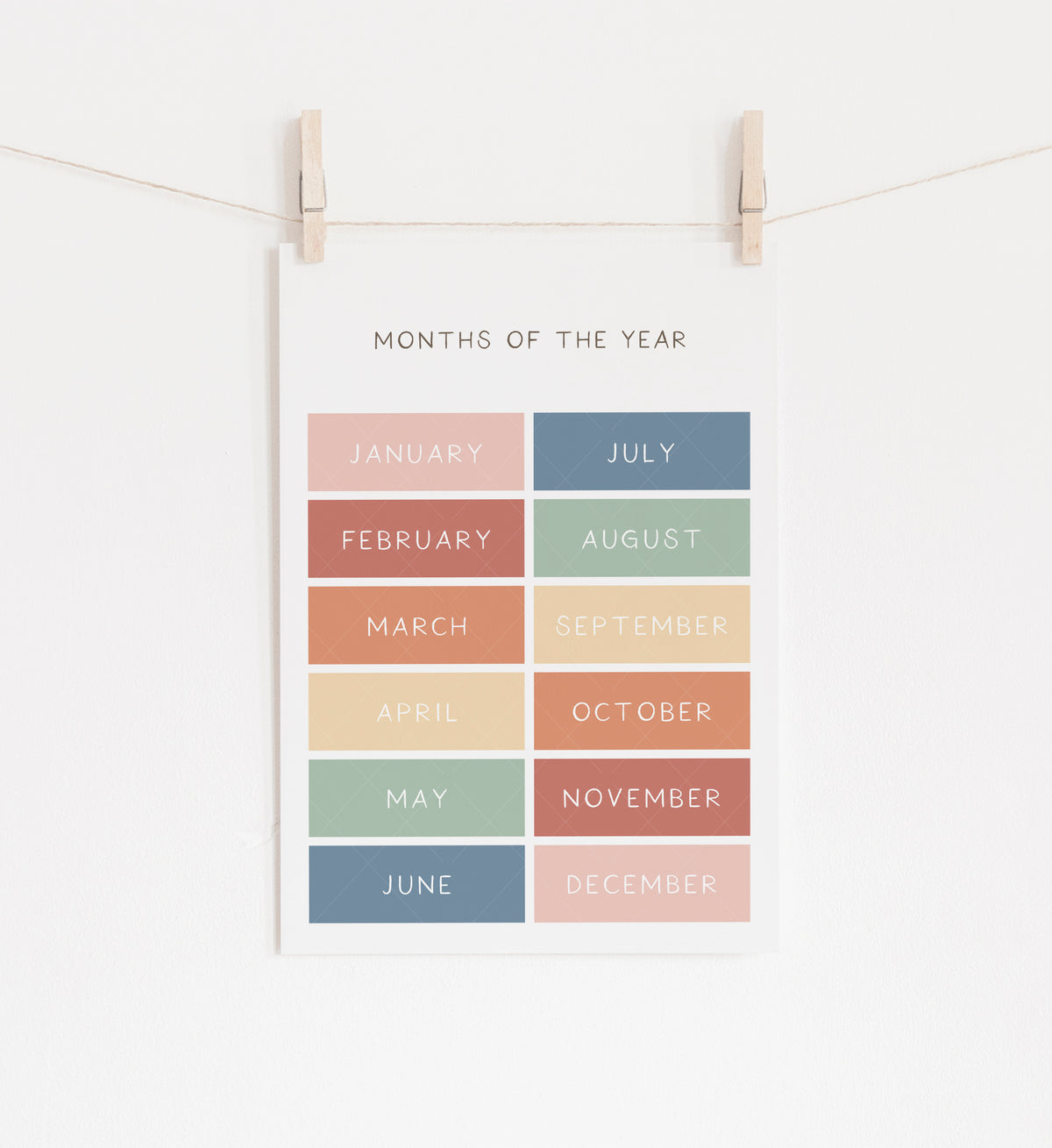 Months of the Year Print - MRCP