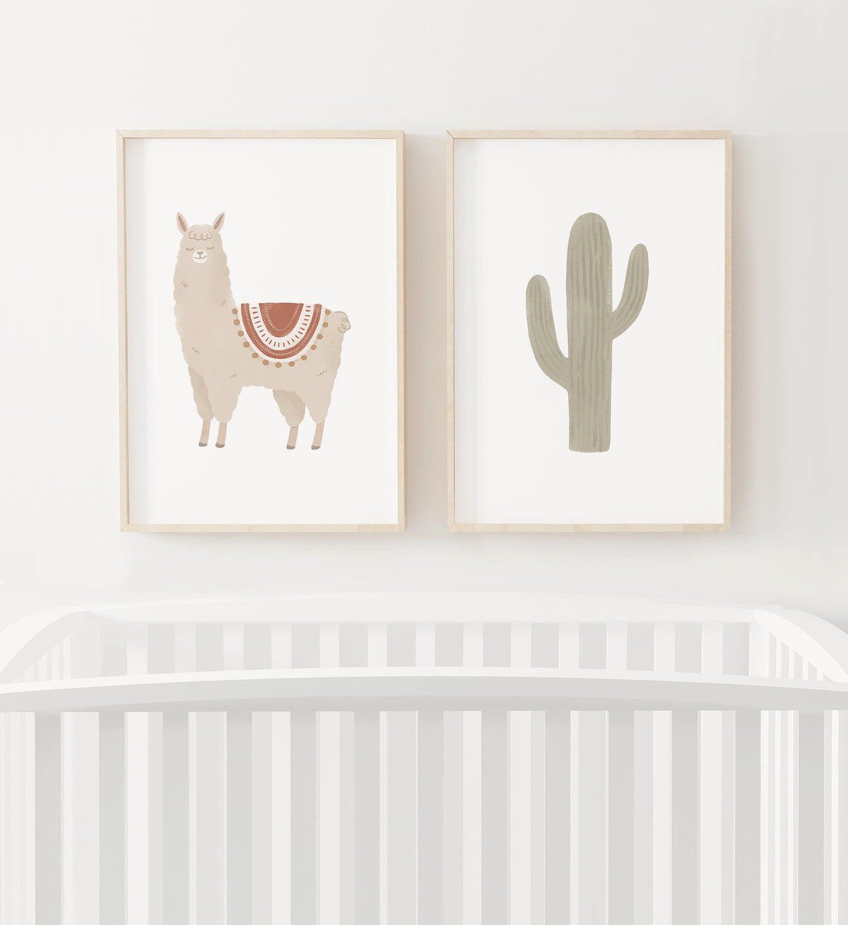 Llama &amp; Cactus Set of 2 Prints - TCCP