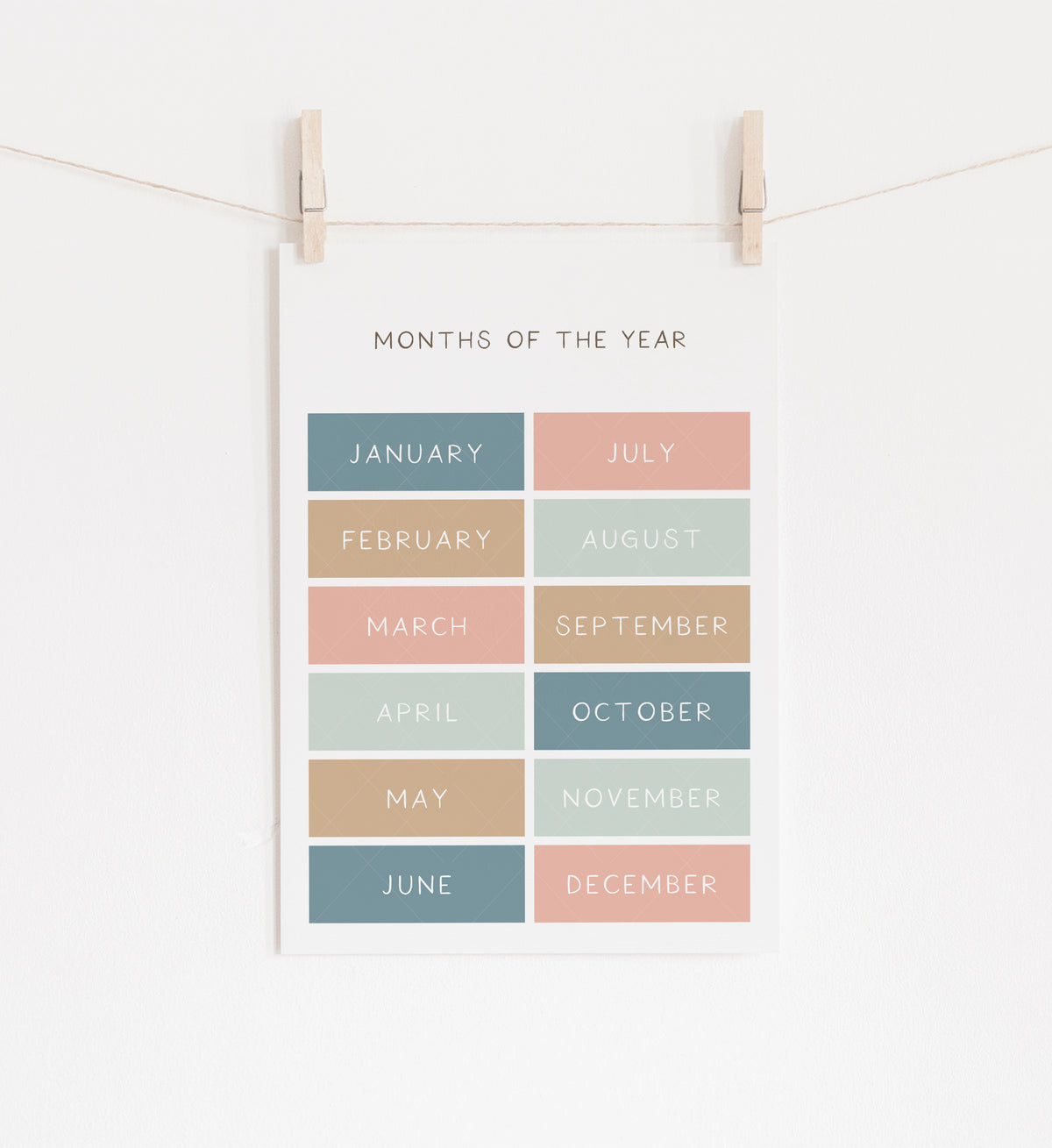 Months of the Year Print - MPCP