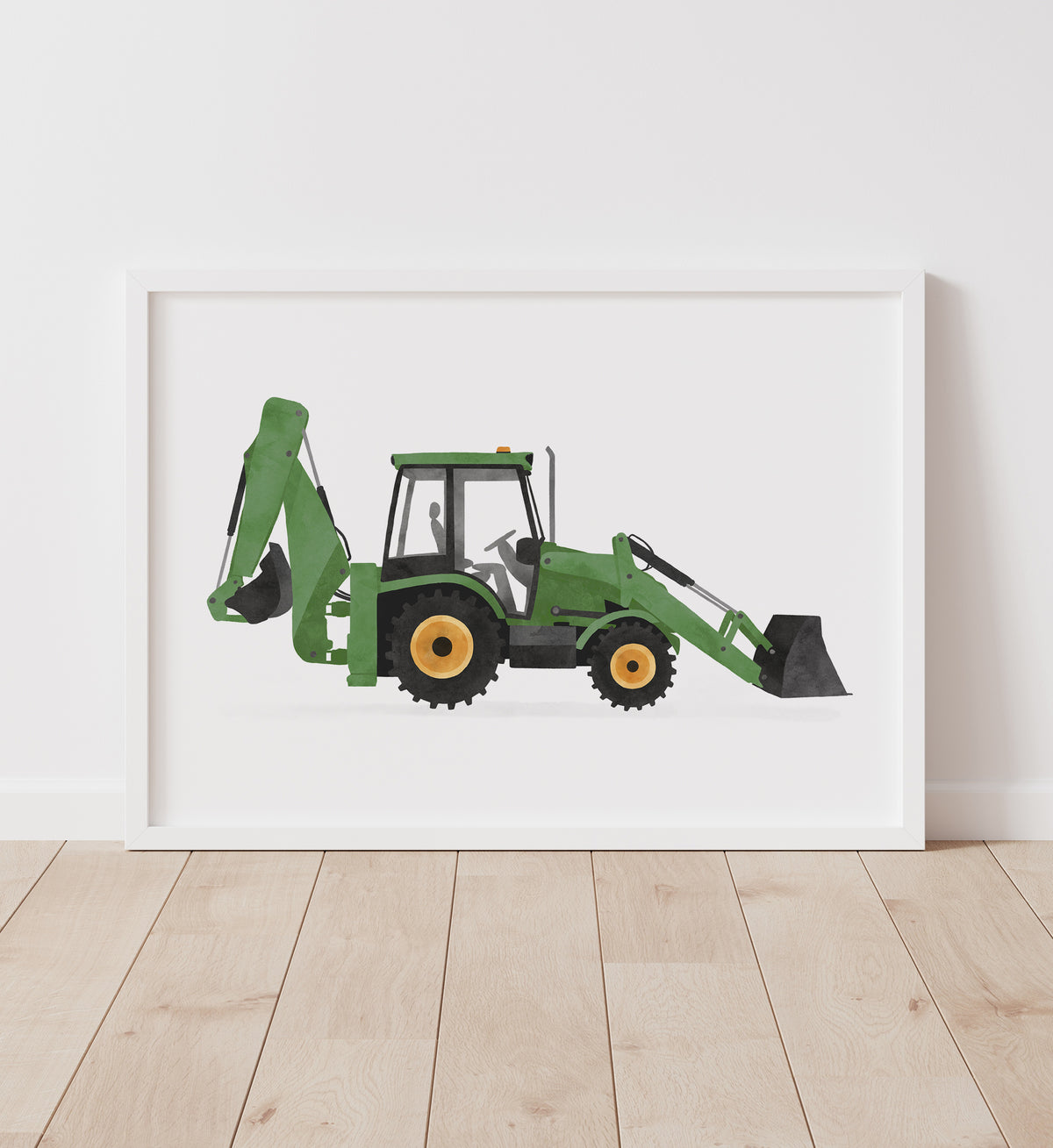 Construction Vehicles Set of 4 Horizontal Prints - Colorful