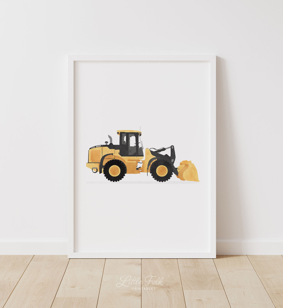 Front Loader Print - Yellow