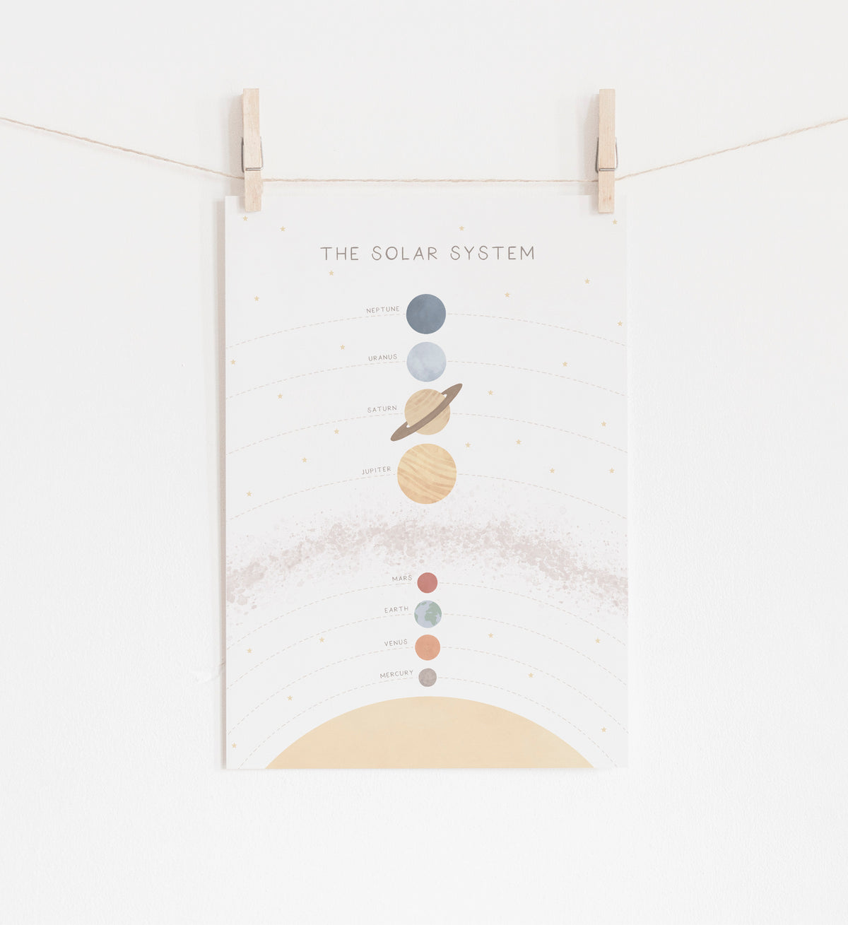 Solar System Print - Light - MRCP