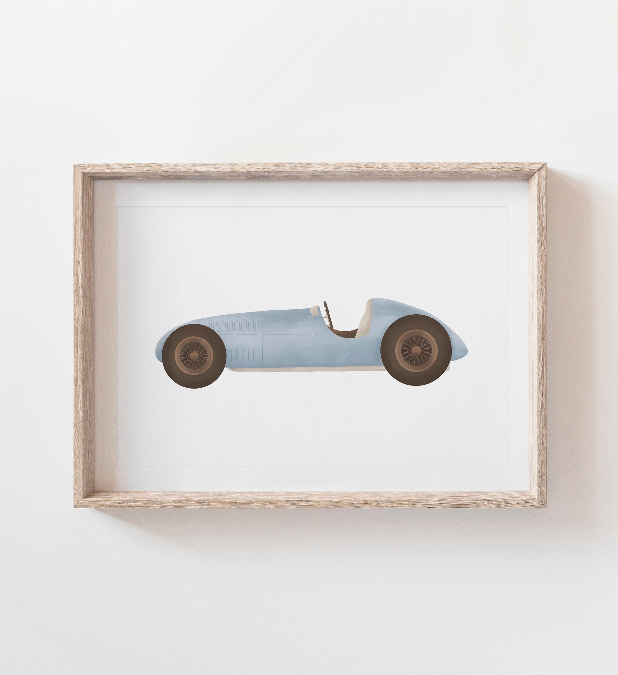 Race Car Print - Blue