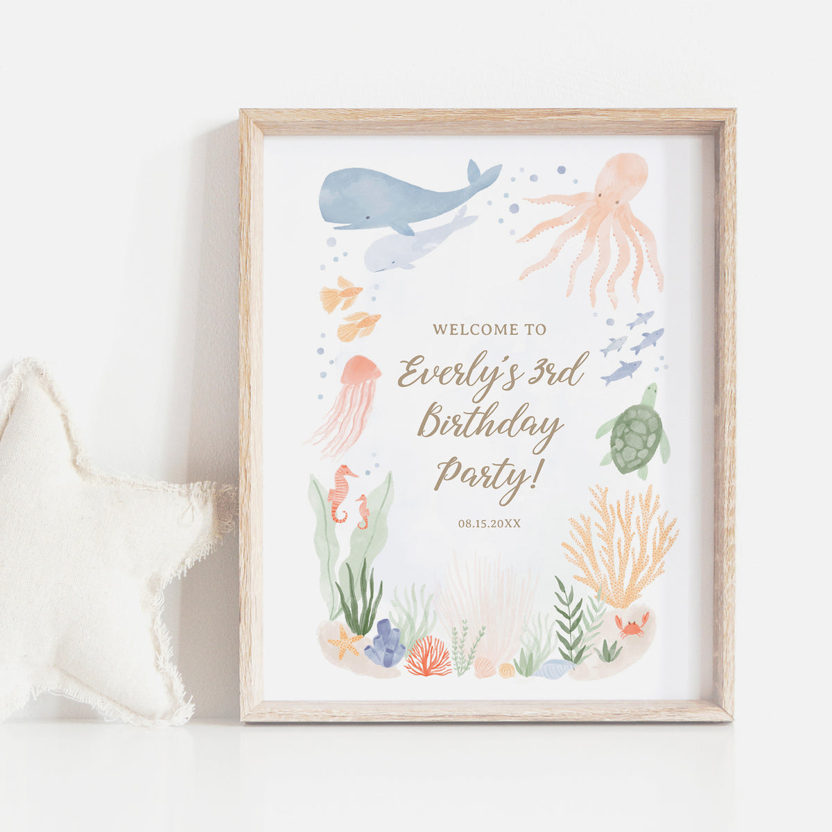 Under the Sea Birthday Party Welcome Sign No. 2