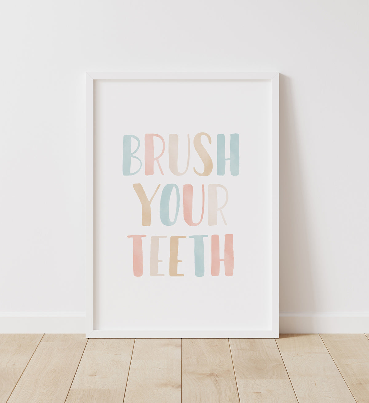 Wash Your Hands, Brush Your Teeth Set of 2 Prints No. 3