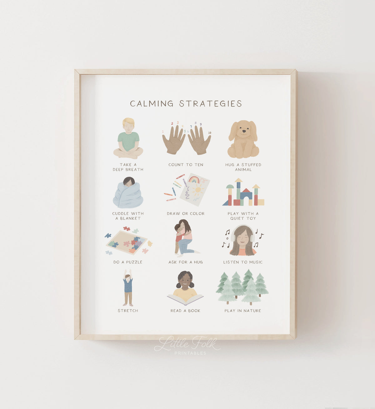 Calming Strategies Print - MRCP - Little Folk Printables