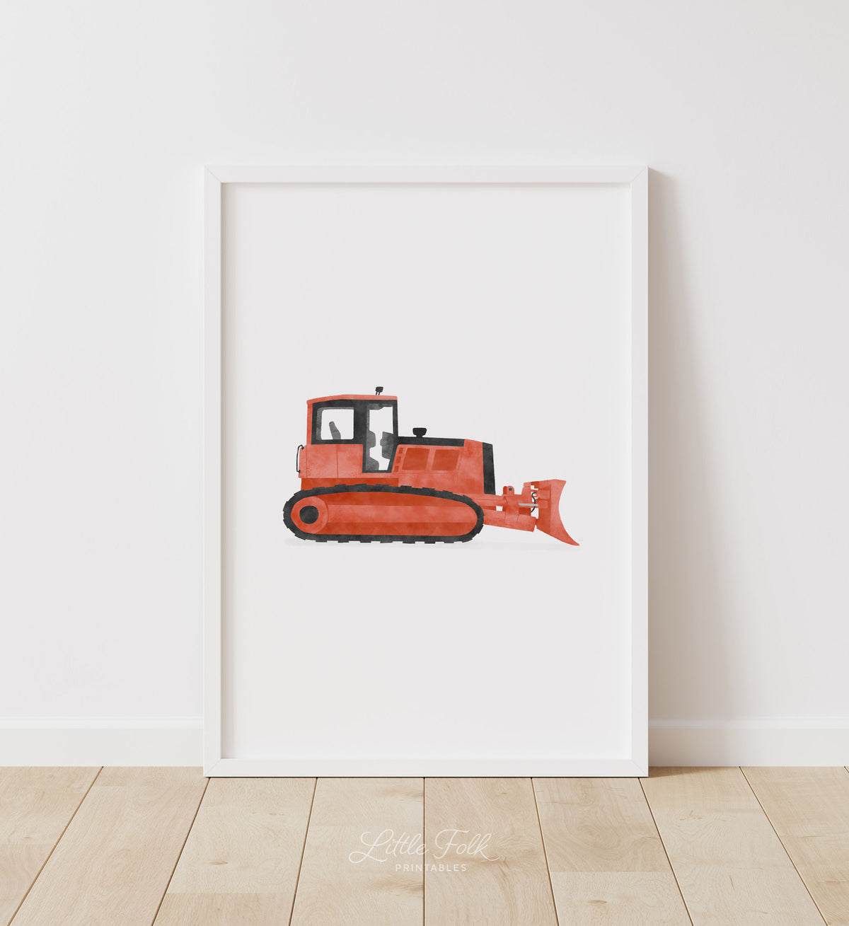 Bulldozer Print - Red