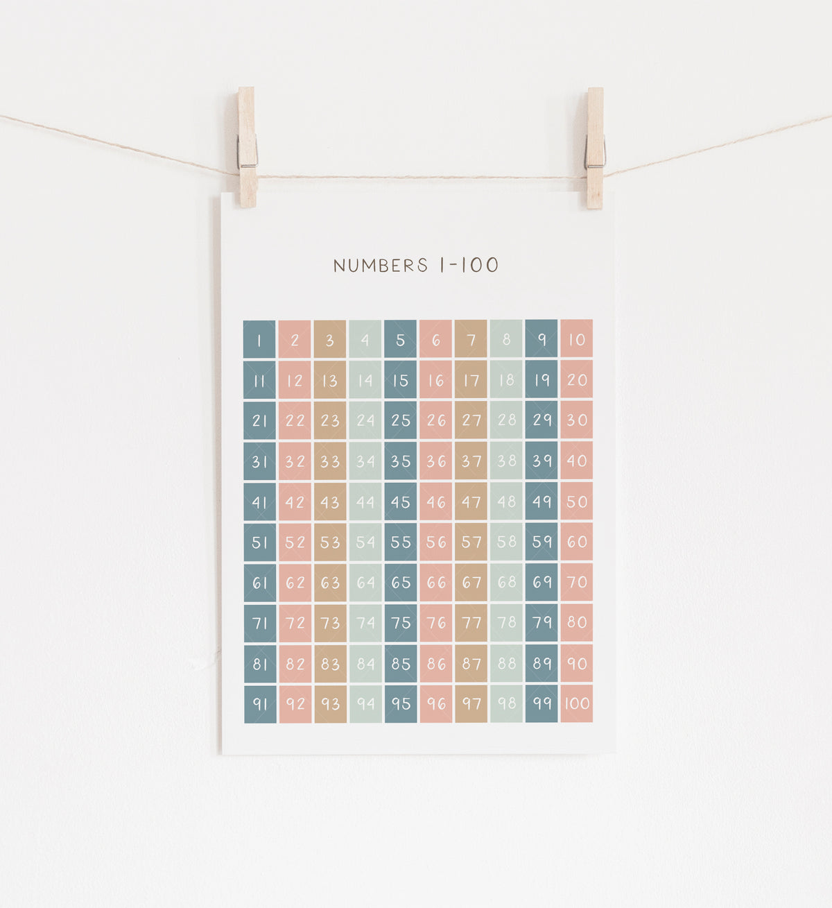 Numbers 1-100 Print - MPCP