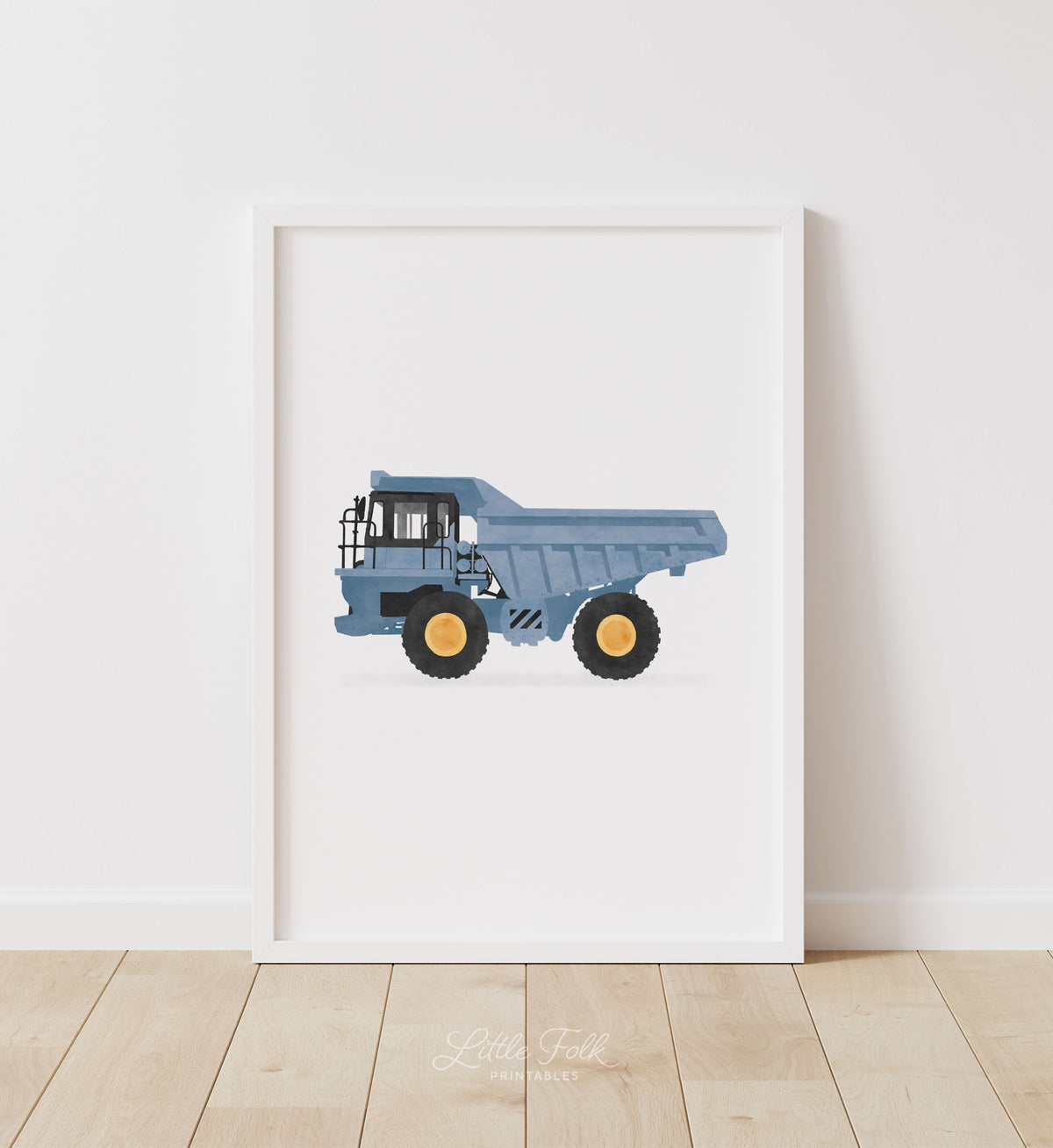 Dump Truck Print - Blue