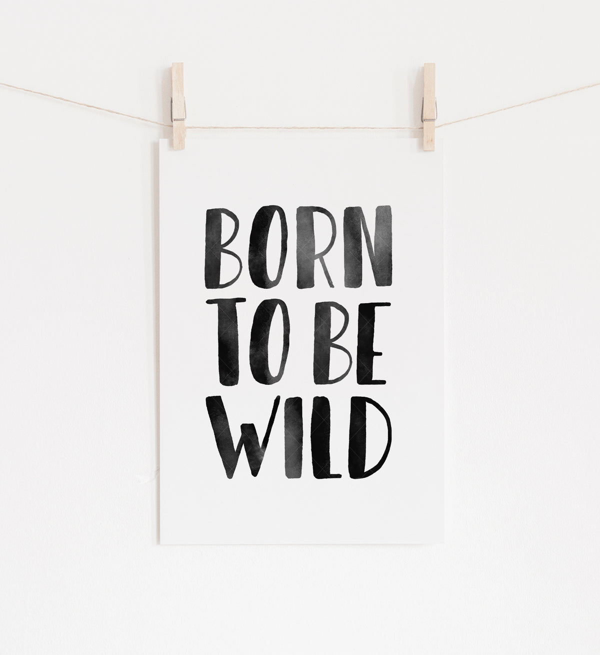 Born To Be Wild Print - Black