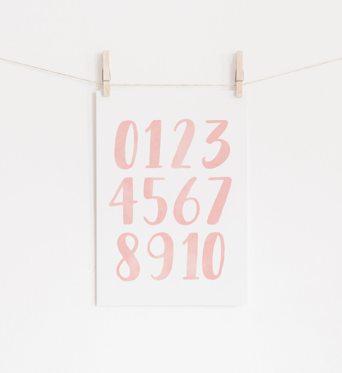 Alphabet and Numbers Set of 2 Prints - Pink