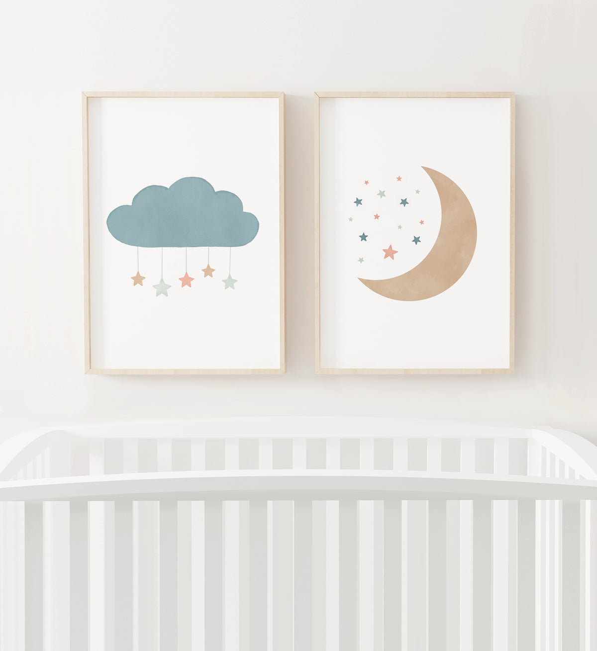 Cloud and Moon Set of 2 Prints - MPCP