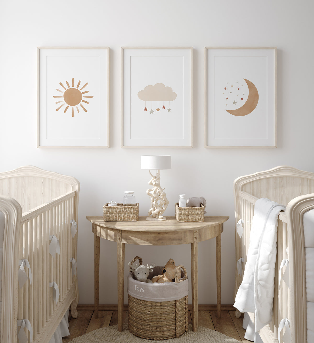 Sun, Cloud, and Moon Set of 3 Prints - TCCP
