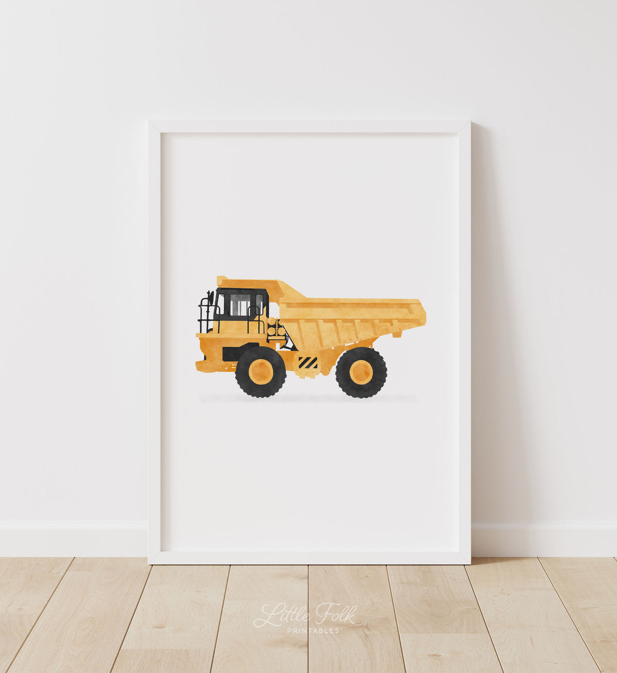 Dump Truck Print - Yellow