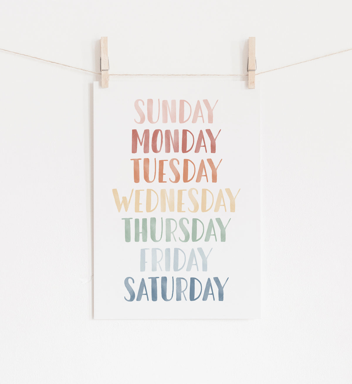 Days of the Week Print - MRCP