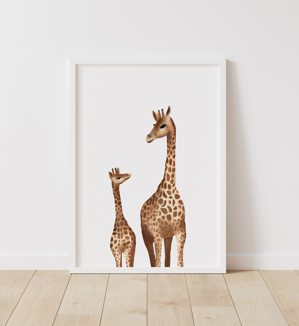 Baby and Mama Giraffe Print