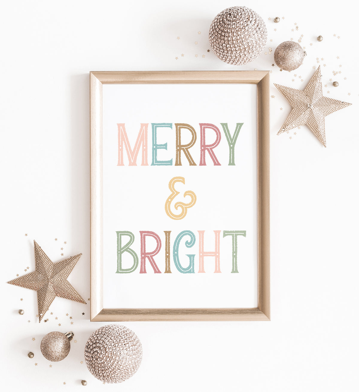 Colorful Merry &amp; Bright Print