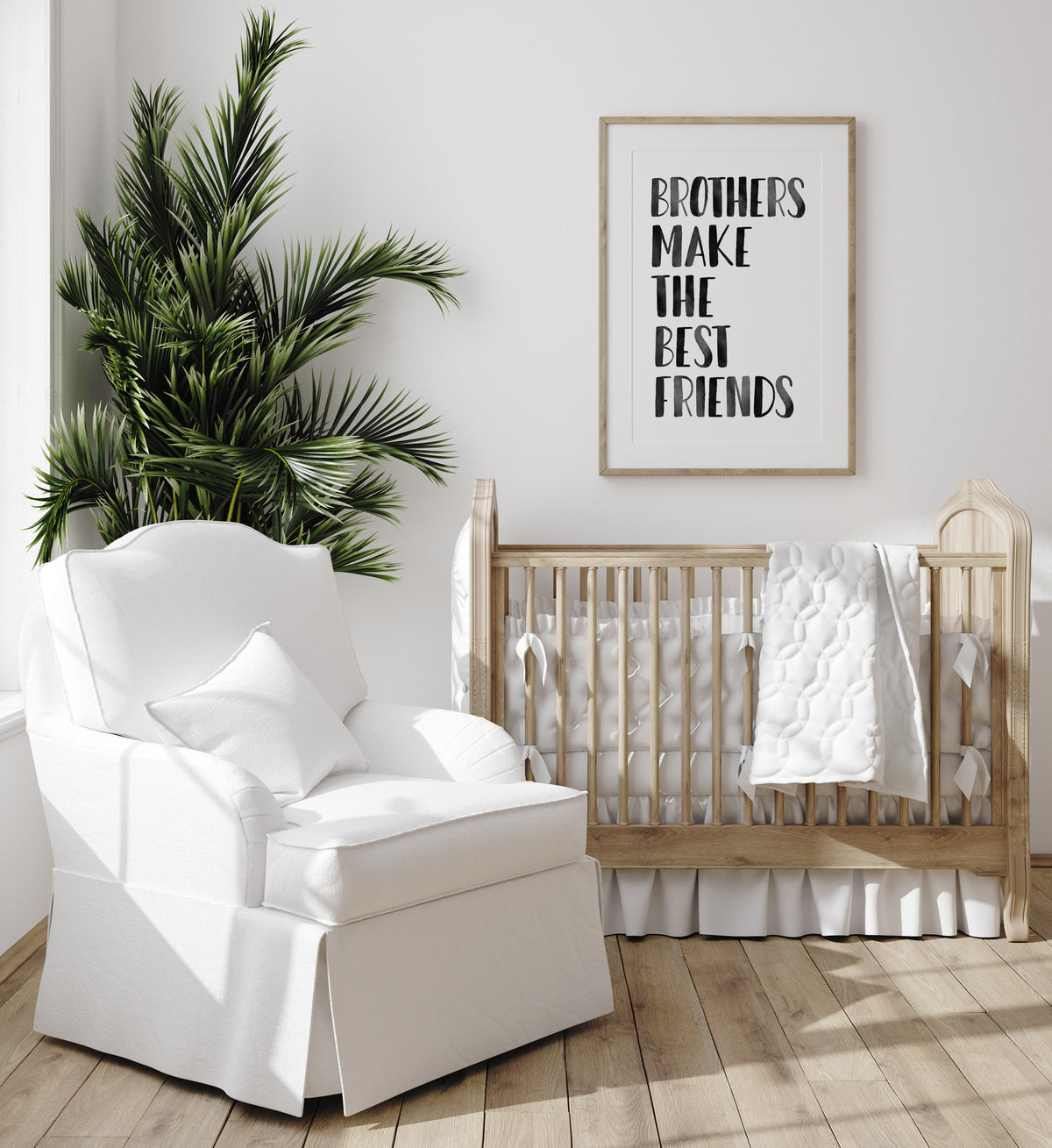 Brothers Make the Best Friends Print - Black