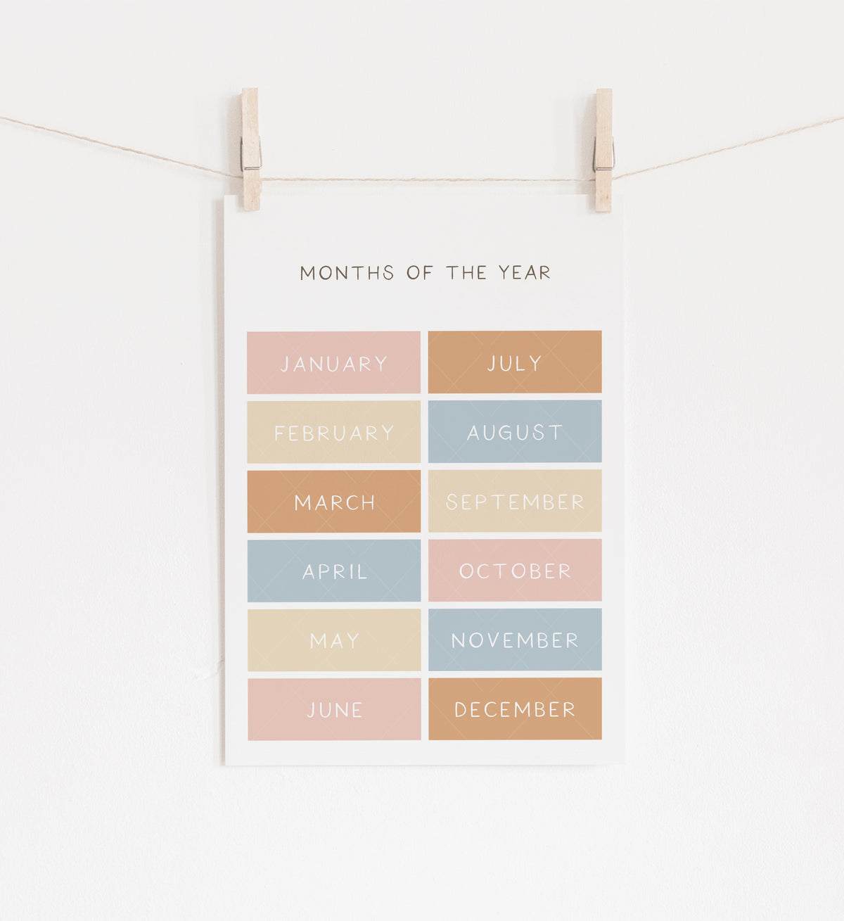 Months of the Year Print - BHCP