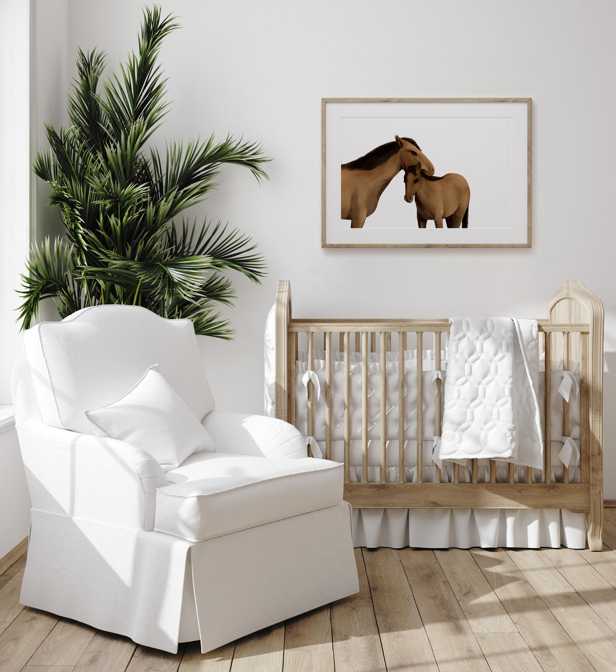 Baby and Mama Horse Print