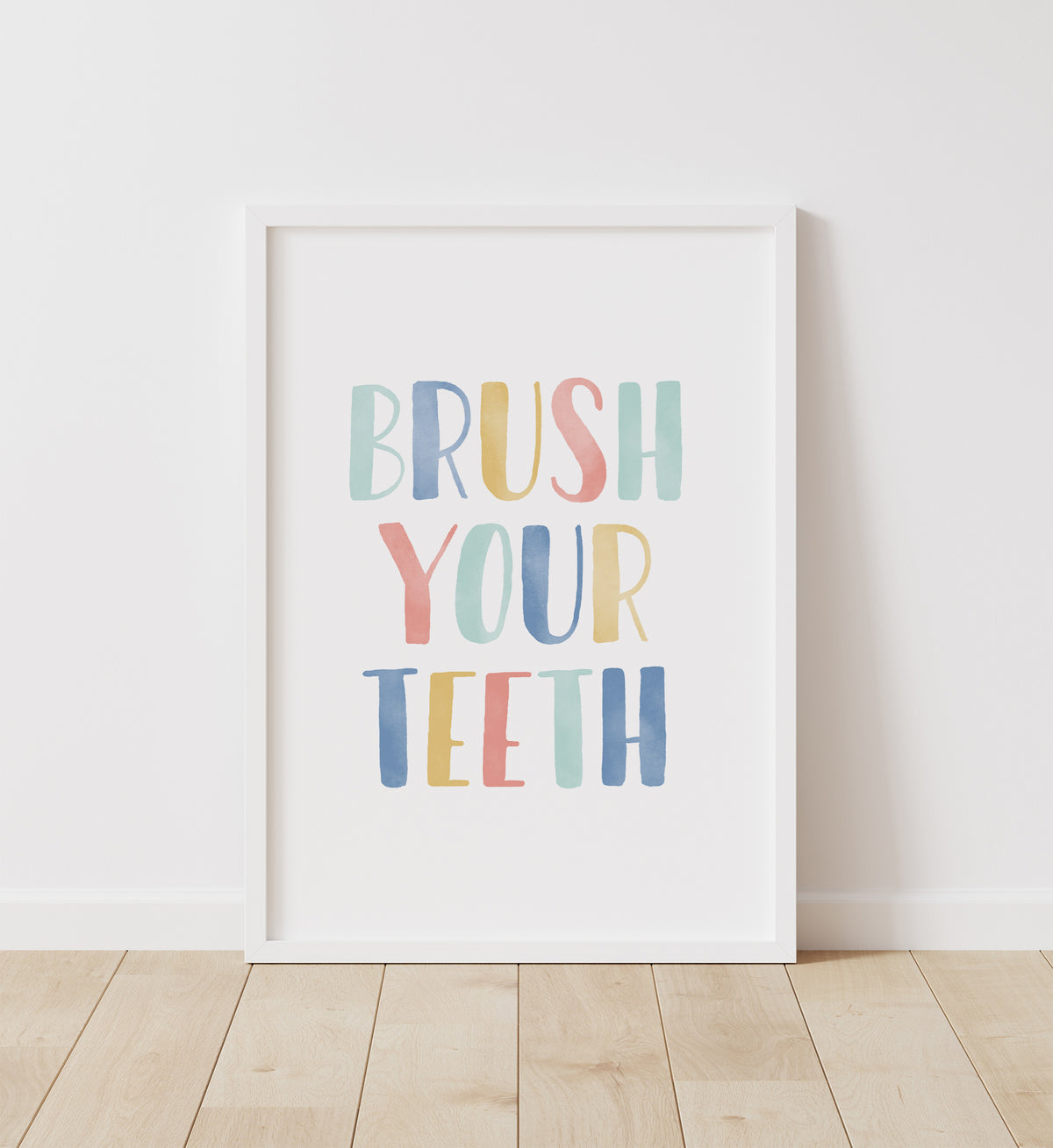 Wash Your Hands, Brush Your Teeth Set of 2 Prints No. 4