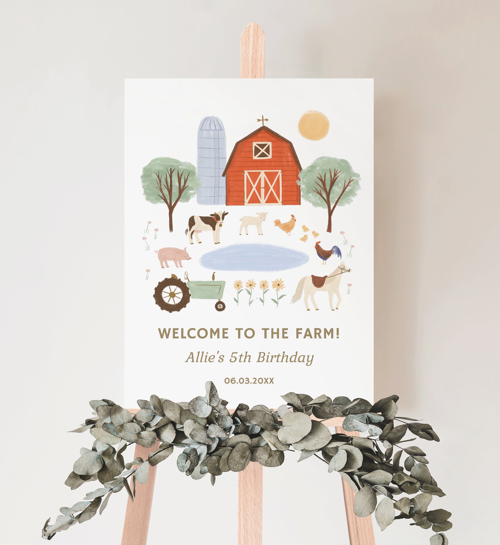 Farm Birthday Party Welcome Sign