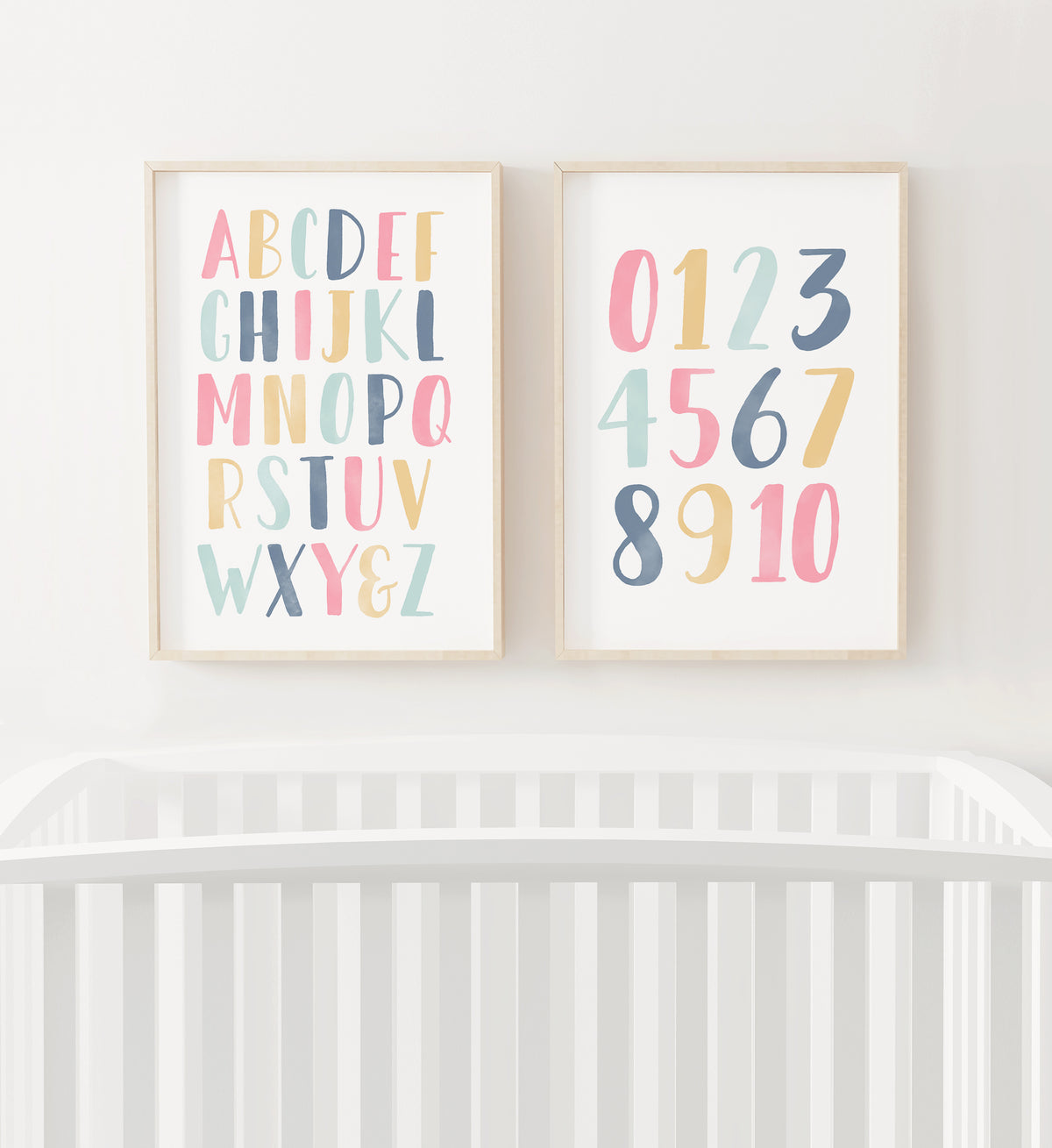 Alphabet and Numbers Set of 2 Prints - SDCP