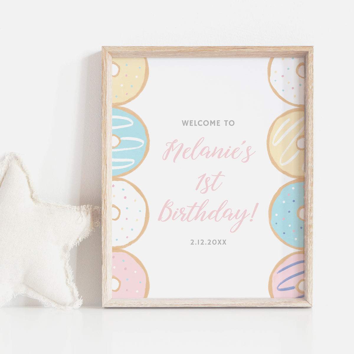 Donut Birthday Party Welcome Sign