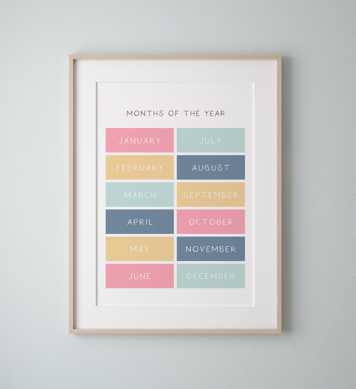 Months of the Year Print - SDCP