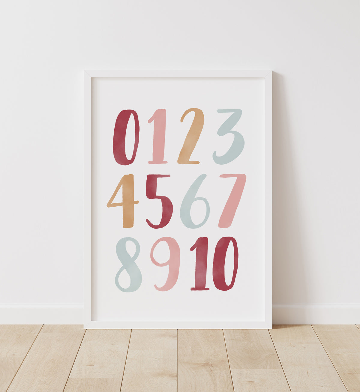 Rainbow, Alphabet &amp; Numbers Set of 3 Prints - Hot Pink