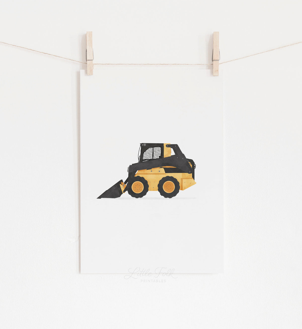 Skid Steer Print - Yellow