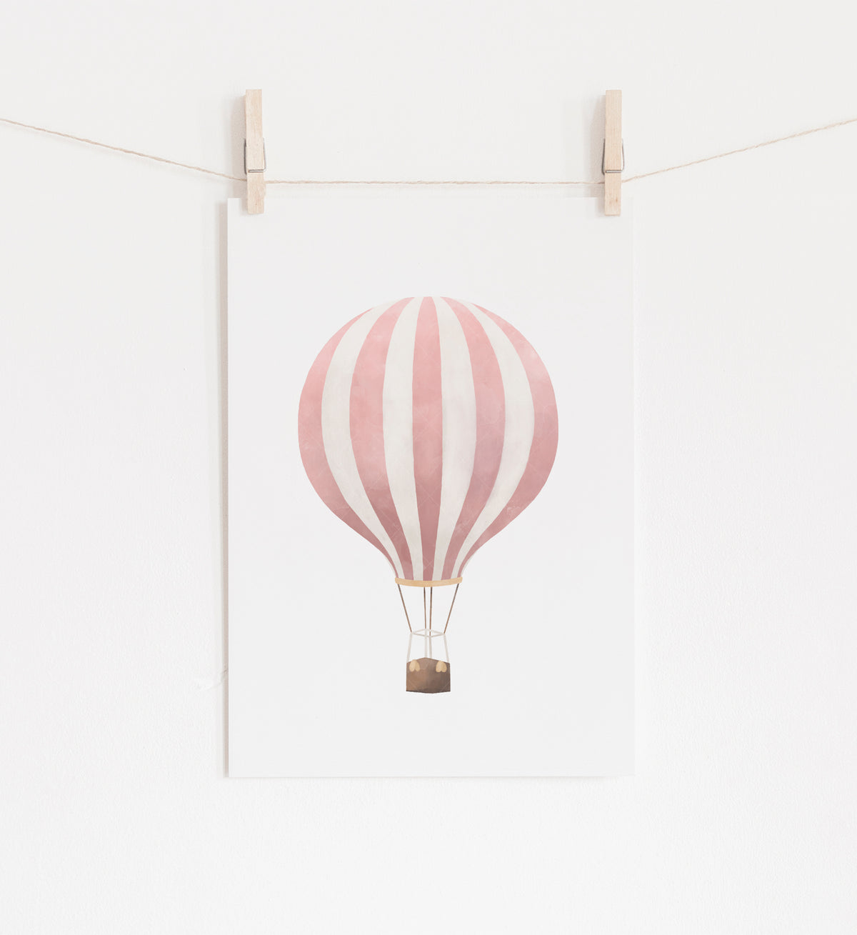 Hot Air Balloon Print - Pink