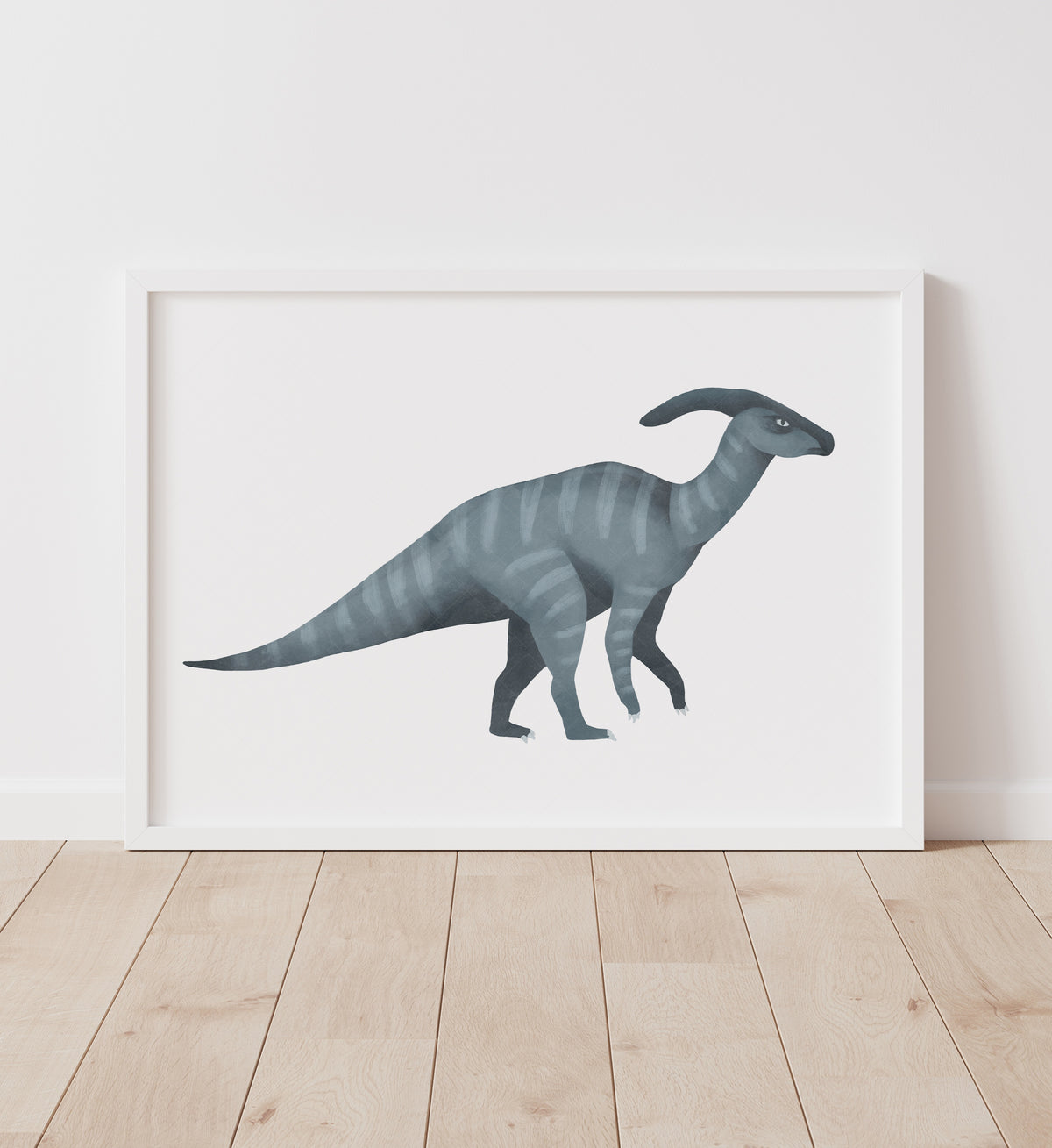 Parasaurolophus Print - Blue