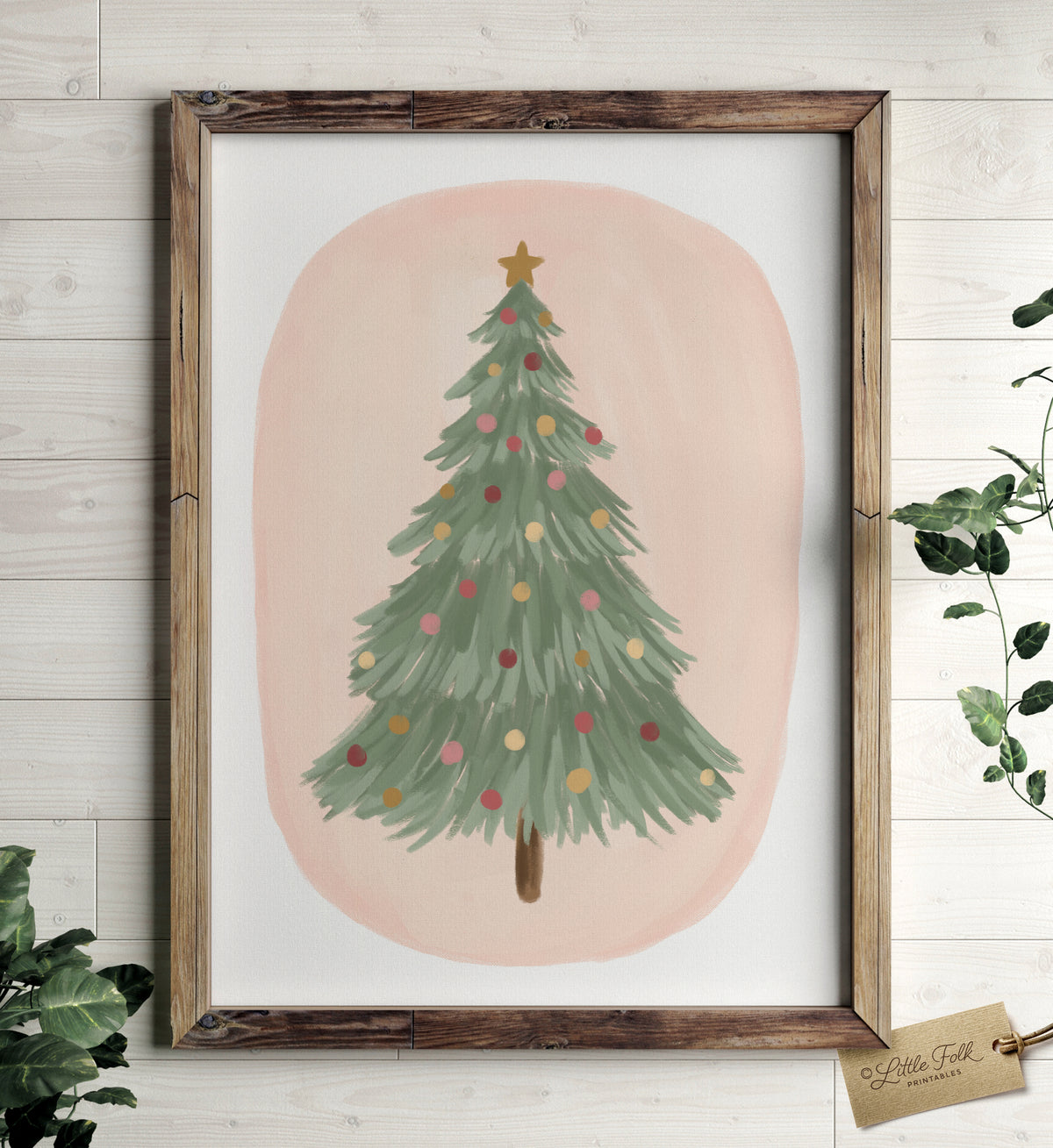 Green Christmas Tree Print