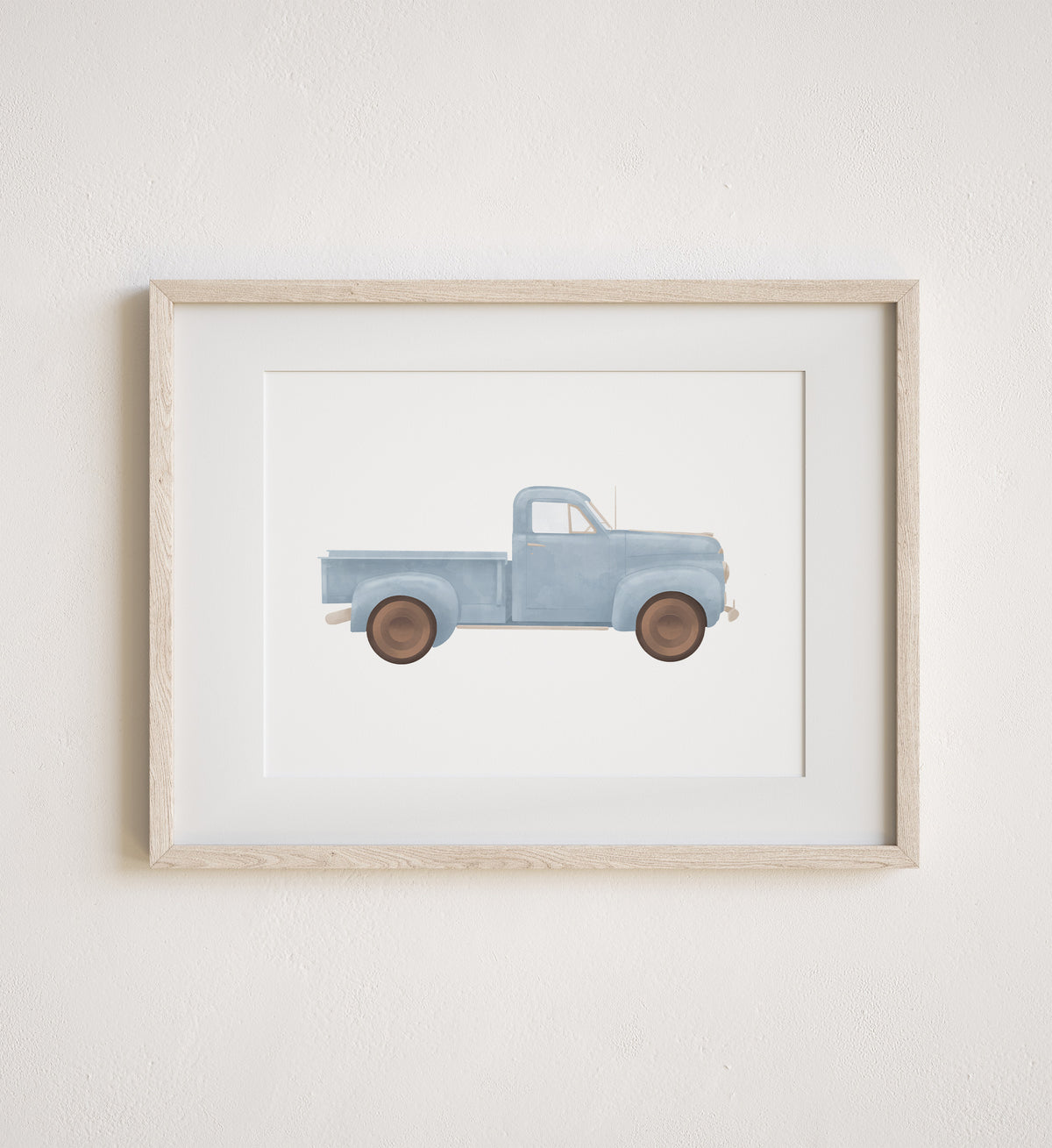 Vintage Truck Print - Blue
