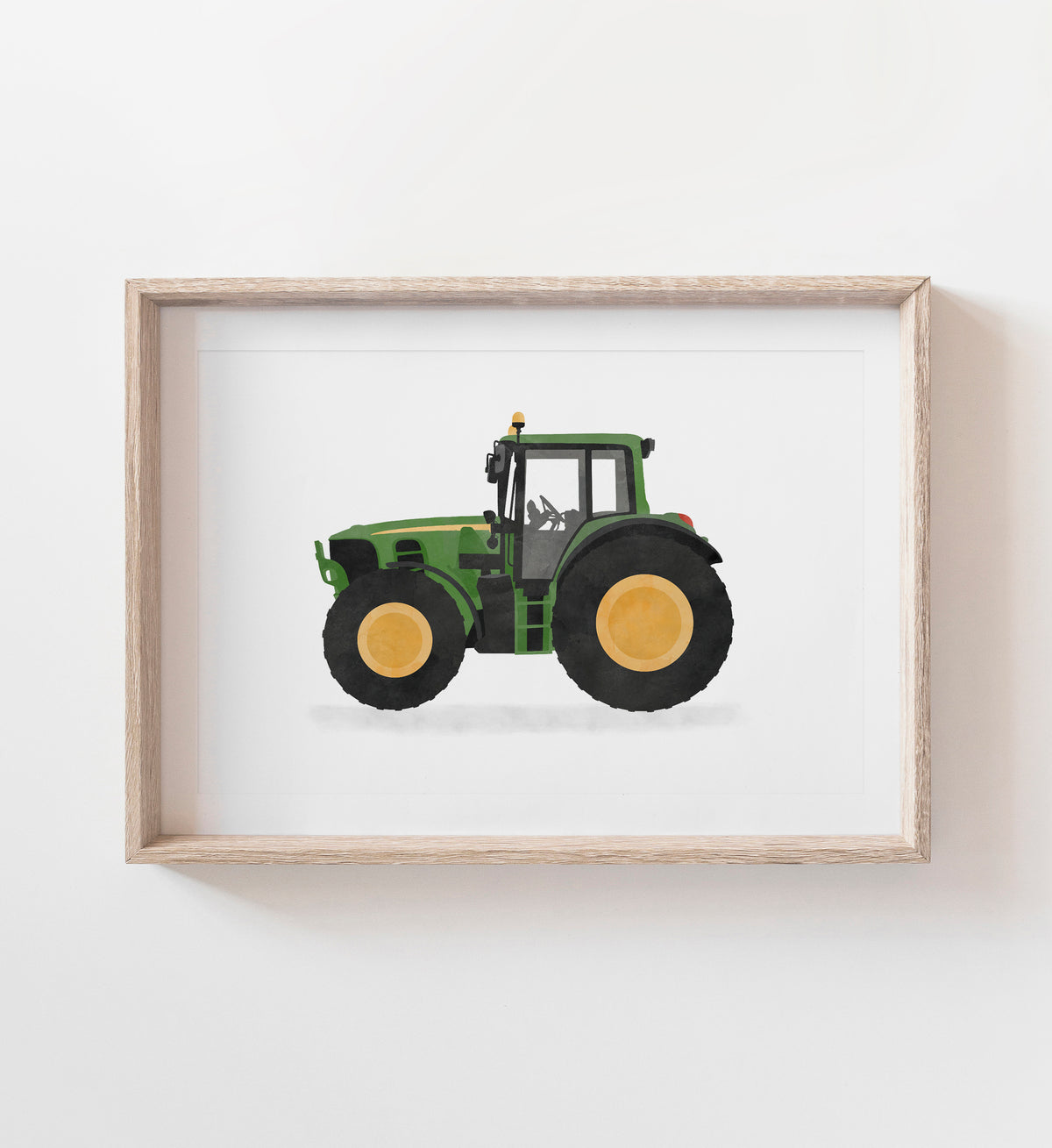 Tractor Horizontal Print - Green