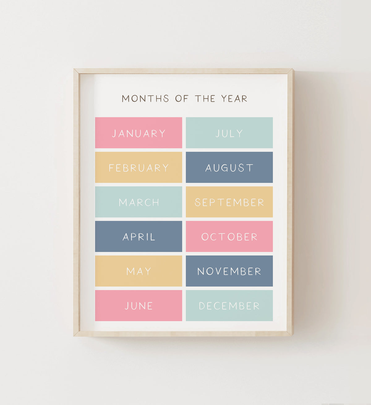 Months of the Year Print - SDCP