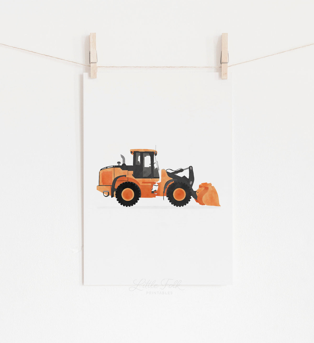 Front Loader Print - Orange
