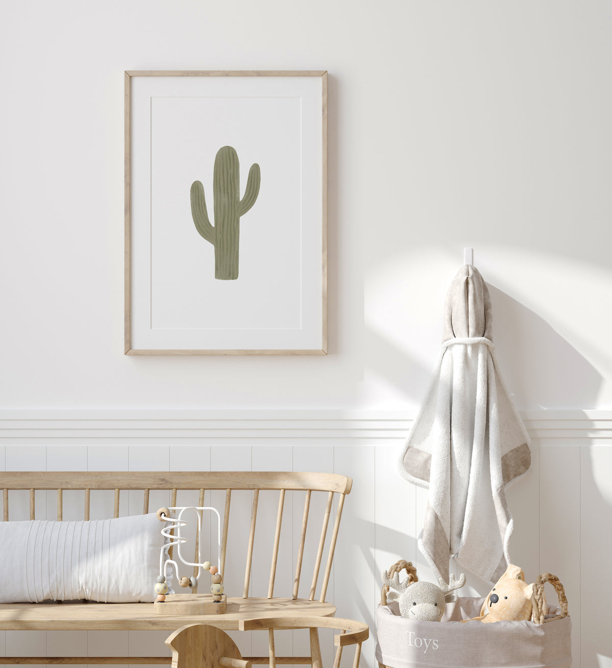 Saguaro Cactus Print - Dark Green