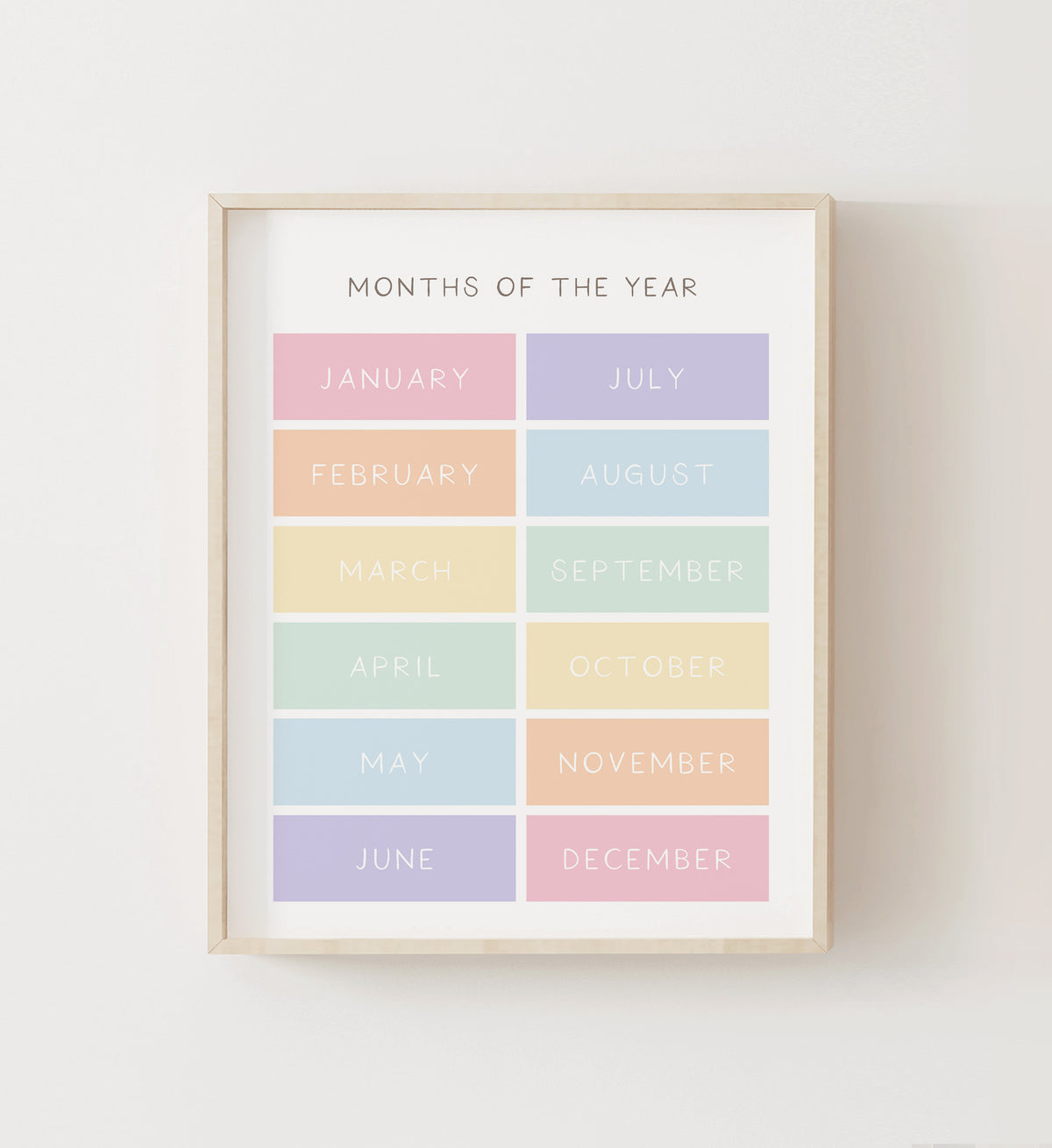 Months of the Year Print - PRCP