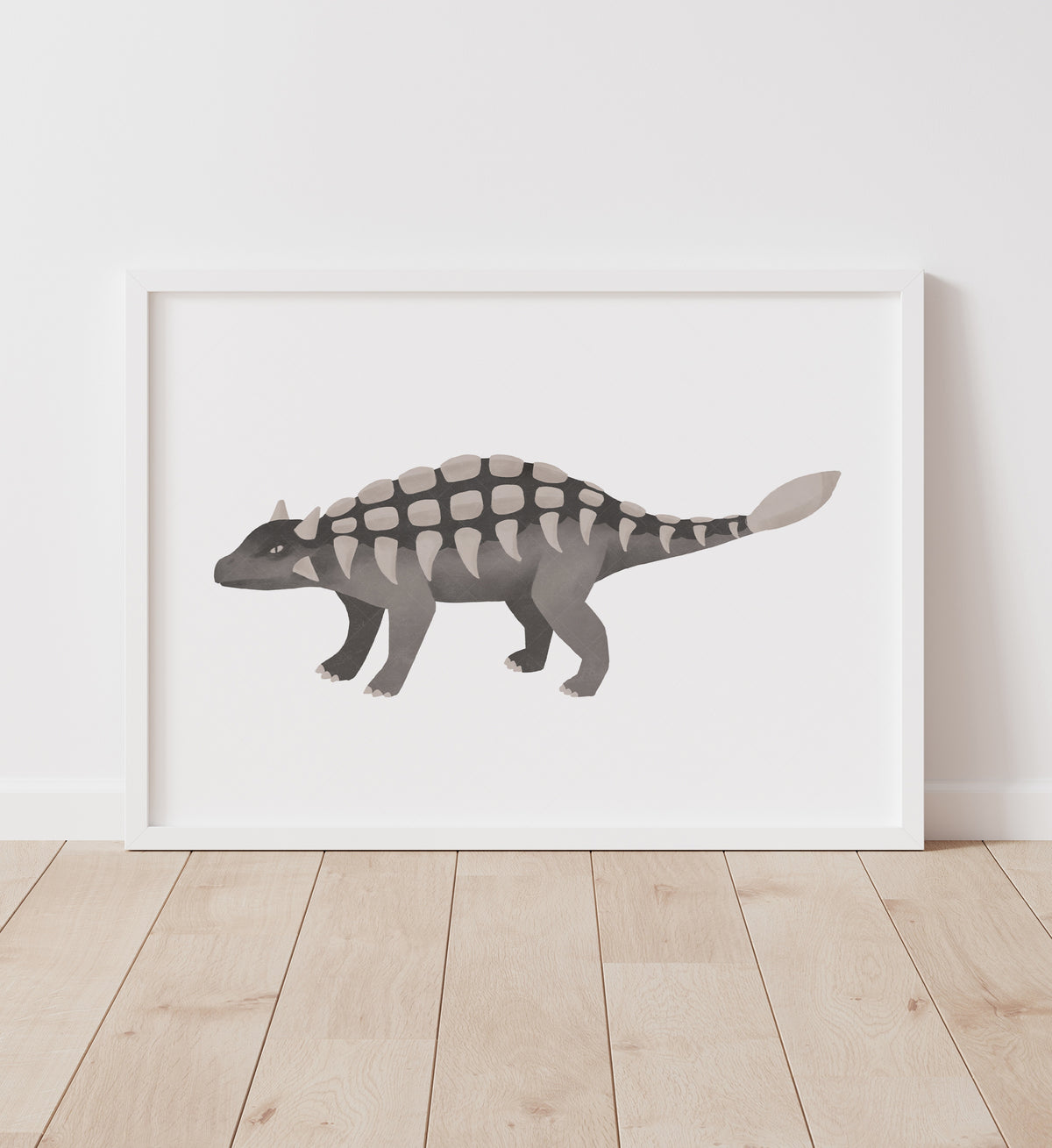 Ankylosaurus Print - Gray