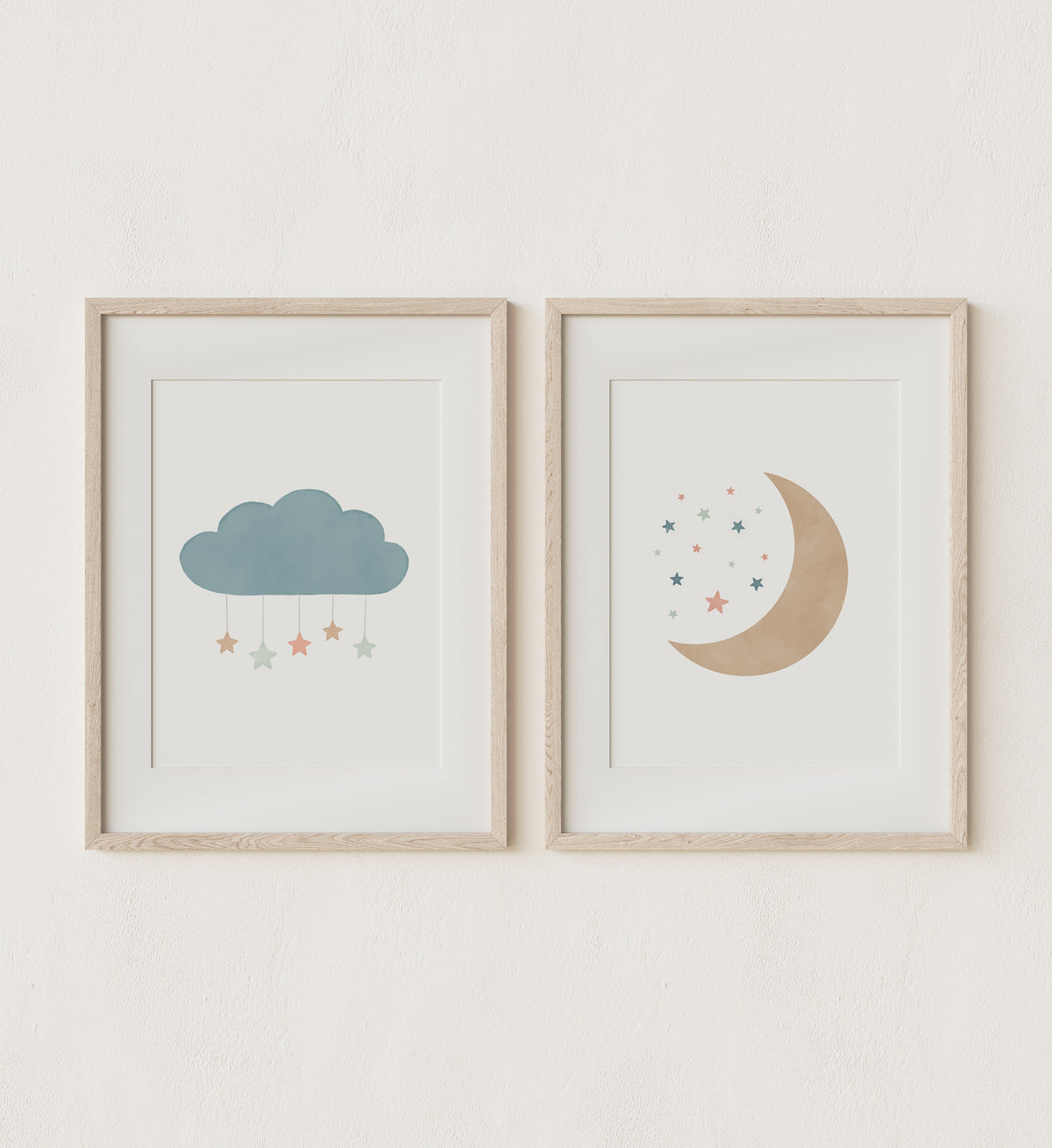 Cloud and Moon Set of 2 Prints - MPCP
