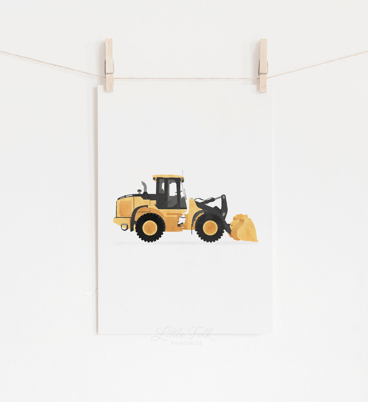 Front Loader Print - Yellow