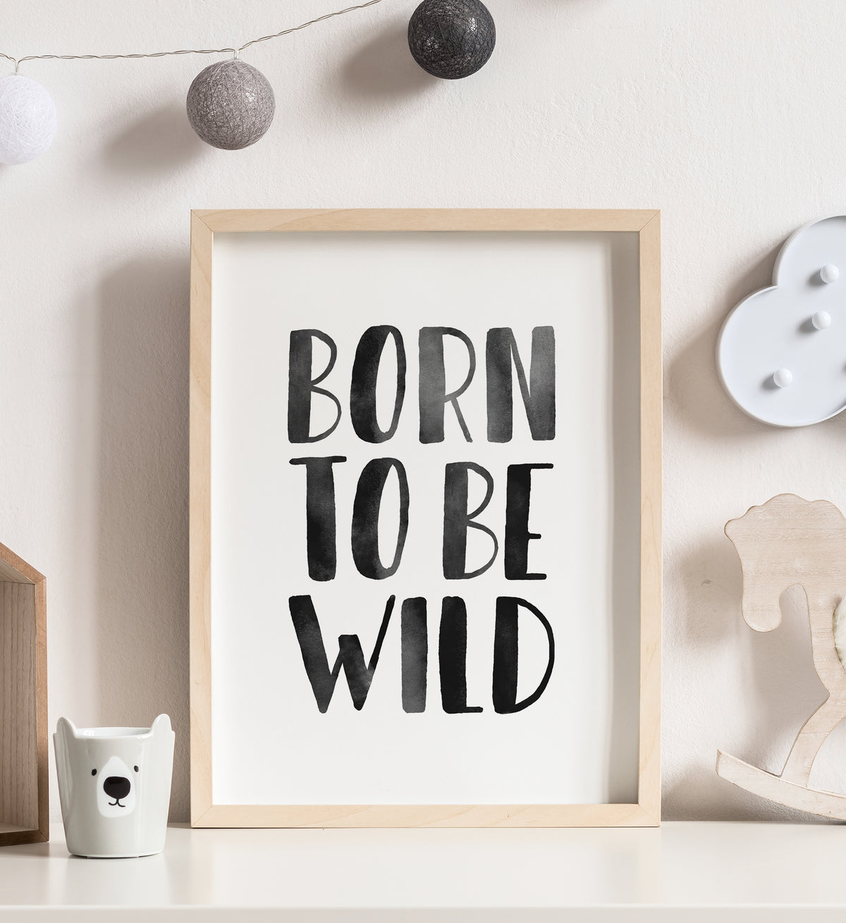 Born To Be Wild Print - Black