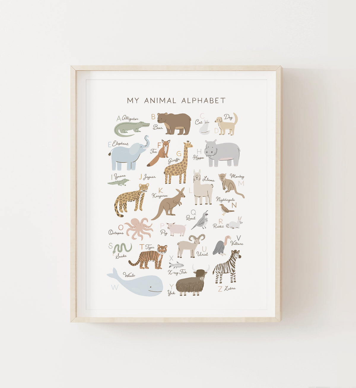 Animal Alphabet Print - SNCP