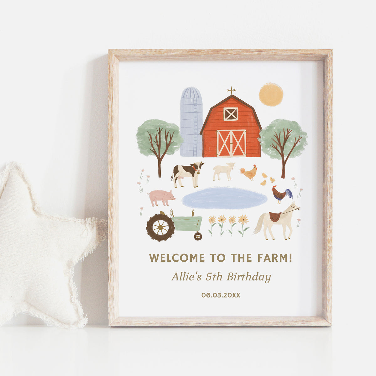 Farm Birthday Party Welcome Sign